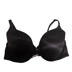 Body by Victoria secret lined perfect coverage solid black bra women's size 38D